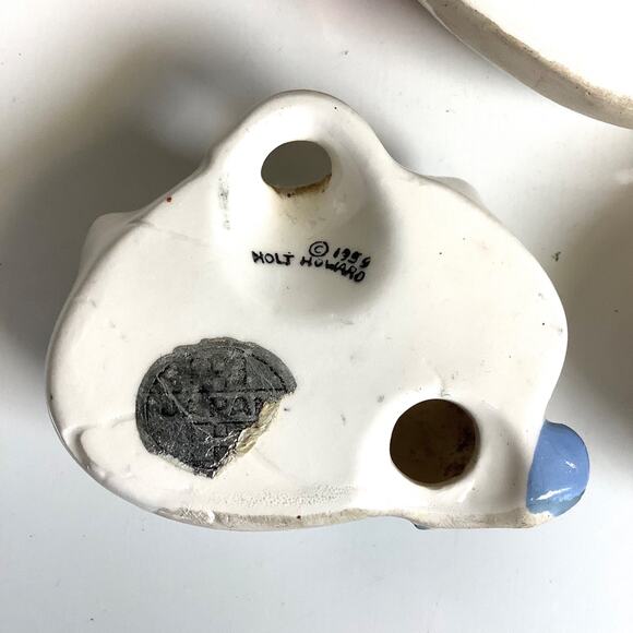 Set 3 Holt Howard Cozy Kitten Cinnamon Cat Spice Shaker 1959 Wall Plaques Japan - Picture 9 of 9